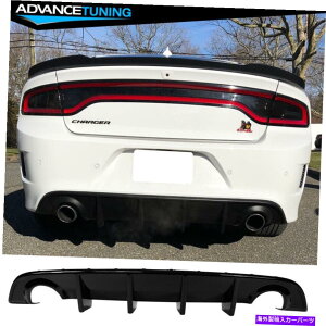 CO GAp[c tBbg15-22_bW[dSRT OEX^CAop[fBt[U[OXubN-PP Fits 15-22 Dodge Charger SRT OE Style Rear Bumper Diffuser Gloss Black - PP