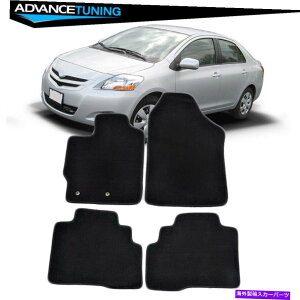 CO GAp[c tBbg07-12g^XZ_OEtBbggJ[tA}bgtgAubNiC Fits 07-12 Toyota Yaris Sedan OE Fitment Car Floor Mats Front Rear Black Nylon
