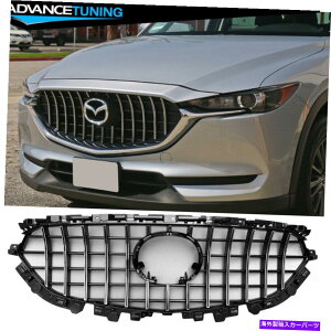 CO GAp[c 17-21}c_CX5 CX-5bVNtgt[hOK[hOxgg Fits 17-21 Mazda CX5 CX-5 Mesh Chrome Front Hood Grille Guard Grill Vent Trim
