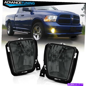 CO GAp[c Fits13-22 RAM 1500 OEX^CX[NYtgtHOCg9006dEɉE Fits13-22 Ram 1500 OE Style Smoke Lens Front Fog Lights & 9006 Bulbs Left Right