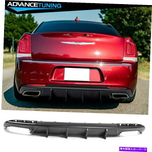 CO GAp[c tBbg15-22NCX[300}bgubNAfBt[U[tBXvb^[Ikon V2X^CPP Fit 15-22 Chrysler 300 Matte Black Rear Diffuser Fin Splitter IKON V2 Style PP