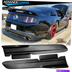 CO GAp[c tBbg10-14tH[h}X^OLSAop[GvfBt[U[Ji[hPP-}bgubN Fits 10-14 Ford Mustang LS Rear Bumper Aprons Diffuser Canards PP - Matte Black