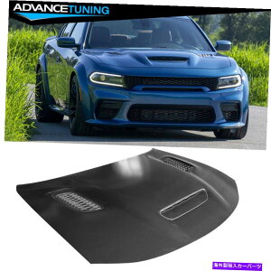 CO GAp[c tBbg15-22_bW[dA~jEubNSRTwLbgfB[Ch{fBX^Ct[h Fits 15-22 Dodge Charger Aluminum Black SRT Hellcat Redeye Widebody Style Hood