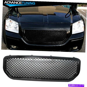 CO GAp[c tBbg05-07_bW}OiubNtgop[Abp[bVOOK[h Fits 05-07 Dodge Magnum Black Front Bumper Upper Mesh Grille Grill Guard