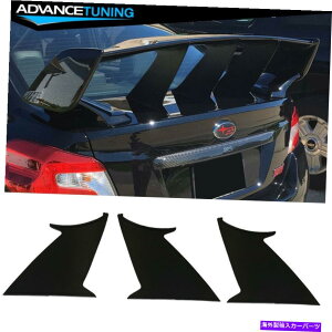 CO GAp[c K15-21XoWRX STI 3PCAgNX|C[EBOX^rCU[T|[gǉ Fits 15-21 Subaru WRX STI 3PC Rear Trunk Spoiler Wing Stabilizer Support Add On