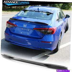 CO GAp[c 22-23z_VrbN11Ԗڂ4dZ_si rsAgNX|C[AuXOXubN Fits 22-23 Honda Civic 11th 4D Sedan SI RS Rear Trunk Spoiler ABS Gloss Black