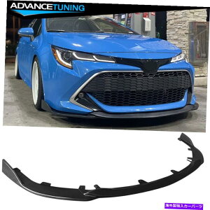 CO GAp[c 19-22g^J[5dr TSX^Ctgop[bvX|C[Xvb^[PU Fits 19-22 Toyota Corolla 5DR TS Style Front Bumper Lip Spoiler Splitter PU