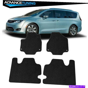 CO GAp[c tBbg17-21NCX[pVtBJ4DRubNJ[ybgtgAtA}bg4PCSZbg Fits 17-21 Chrysler Pacifica 4Dr Black Carpet Front Rear Floor Mats 4PCS Set