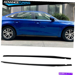 CO GAp[c 22-23z_VrbN11Ԗڂ̃WFZ_HPDX^C2PCSTChXJ[g}bgubN-PP Fits 22-23 Honda Civic 11th Gen Sedan HPD Style 2PCS Side Skirts Matte Black-PP