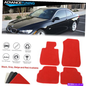 CO GAp[c tBbg07-13 BMW E92 2DR M3J[tA}bgCi[tgAiCbhJ[ybg4PC Fits 07-13 BMW E92 2DR M3 Car Floor Mats Liner Front Rear Nylon Red Carpet 4PC