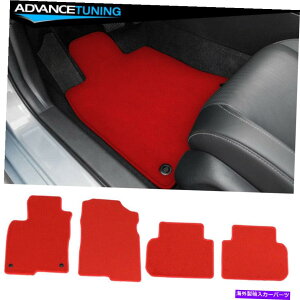 CO GAp[c 22-23z_VrbN4DRZ_tA}bgCi[tgAiCbhJ[ybg4PC Fits 22-23 Honda Civic 4DR Sedan Floor Mat Liner Front Rear Nylon Red Carpet 4PC