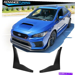海外製 エアロパーツ 15-17 SUBARU IMPREZA WRX STI CSスタイルフロントバンパーリップチンウィングレット2PC- PU Fits 15-17 Subaru Impreza WRX STI CS Style Front Bumper Lip Chin Winglet 2PC- PU