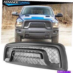 CO GAp[c tBbg15-18_bW1500RtgObVt[h}bgubN Fits 15-18 Dodge Ram 1500 Rebel Front Grille Mesh Hood Matte Black