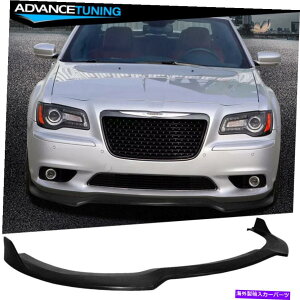 海外製 エアロパーツ 12-14クライスラー300 SRT8 IKONスタイルフロントバンパーリップスポイラースプリッター-PU Fits 12-14 Chrysler 300 SRT8 IKON Style Front Bumper Lip Spoiler Splitter - PU