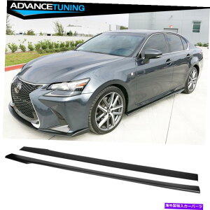 CO GAp[c tBbg13-15NTXGS FX|[cWDX^C}bgubNTChXJ[gGNXeV-PP Fits 13-15 Lexus GS F Sport WD Style Matte Black Side Skirt Extension - PP