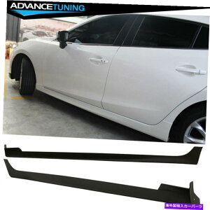 CO GAp[c tBbg14-18}c_3 4DR 5DR MPX^CPPTChXJ[gbJ[plGNXeV Fits 14-18 Mazda 3 4Dr 5Dr MP Style PP Side Skirts Rocker Panel Extensions