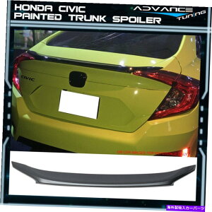 海外製 エアロパーツ 16-21ホンダシビックセダントランクスポイラーOEMペイント#B607Mコスミックブルーメタリック 16-21 Honda Civic Sedan Trunk Spoiler OEM Painted #B607M Cosmic Blue Metallic