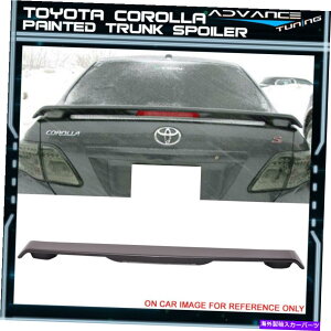 CO GAp[c tBbg09-13g^J[LEDgNX|C[ABSyCg}b`}OleBbNO[1G3 Fits 09-13 Toyota Corolla LED Trunk Spoiler ABS Painted Match Magnetic Gray #1G3