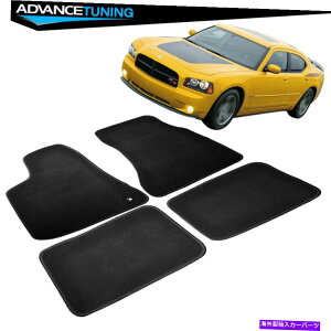 CO GAp[c K06-10_bW[d4DRubNiCtgAJ[tA}bg4PCS Fits 06-10 Dodge Charger 4Dr Black Nylon Front & Rear Car Floor Mats 4Pcs