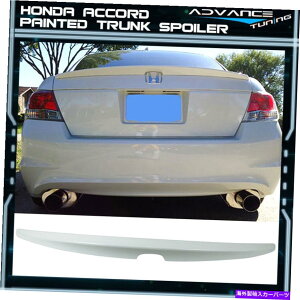 CO GAp[c tBbg08-12z_AR[h4DR OEt@Ng[X^CgNX|C[yCg^t^zCg Fits 08-12 Honda Accord 4DR OE Factory Style Trunk Spoiler Painted Taffeta White