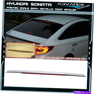 �C�O�� �G�A���p�[�c �t�B�b�g15-17�\�i�^LF OE�X�^�C���y�C���g���[�t�l�^�o��LED��V8S�V�F�[���O���[���^���b�N Fit 15-17 Sonata LF OE Style Painted Roof Spoiler LED #V8S Shale Gray Metallic�y���s�A���i�z