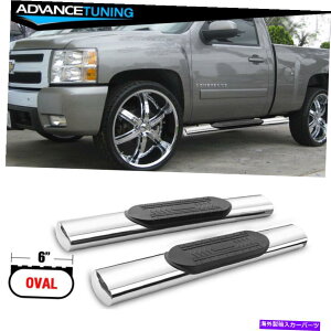 CO GAp[c tBbg01-13V{[Vo[hVG1500M[Lu6 "ȉ~`̃i[to[TChXebv Fits 01-13 Chevy Silverado Sierra 1500 Regular Cab 6" Oval Nerf Bar Side Steps