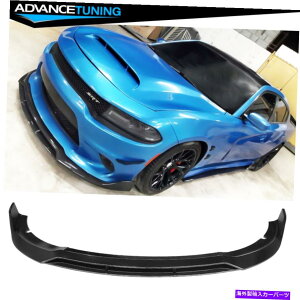 CO GAp[c tBbg15-22_bW[dSRT V2X^Ctgop[bvXvb^[OXubNAu Fits 15-22 Dodge Charger SRT V2 Style Front Bumper Lip Splitter Gloss Black ABS
