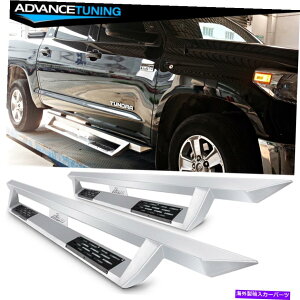 CO GAp[c tBbg07-21g^chV1X^CN[}bNXX`[TChXebvo[jO{[h Fit 07-21 Toyota Tundra V1 Style Crew Max Steel Side Step Bar Running Boards
