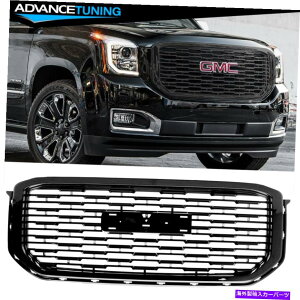 CO GAp[c 15-20 GMC[RXLfiX^Ctgt[hOubN-ABS Fits 15-20 GMC Yukon XL Denali Style Front Hood Grille Replacement Black - ABS