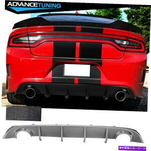 CO GAp[c tBbg15-22_bW[dSRT V2X^CAop[fBt[U[J[{t@Co[vg Fits 15-22 Dodge Charger SRT V2 Style Rear Bumper Diffuser Carbon Fiber Print