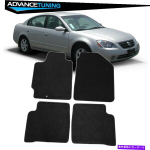CO GAp[c tBbg02-06YAeB}4DRubNiCtgAJ[tA}bg4PCS Fits 02-06 Nissan Altima 4Dr Black Nylon Front & Rear Car Floor Mat 4Pcs