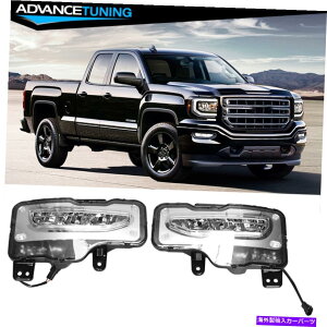 �C�O�� �G�A���p�[�c 16-18 GMC Sierra OE�X�^�C���N���A�����Y�_�C���N�g�����t�H�O���C�g�y�A Fits 16-18 GMC Sierra OE Style Clear Lens Direct Replacement Fog Lights Pair�y���s�A���i�z