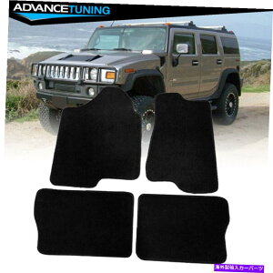 CO GAp[c tBbg03-09n}[H2Z_OEtBbggtgAtA}bgubNiCJ[ybg Fits 03-09 Hummer H2 Sedan OE Fitment Front & Rear Floor Mats Black Nylon Carpet
