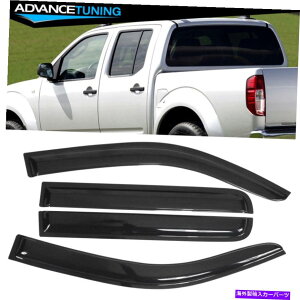 CO GAp[c 05-20YteBAD40N[LuANEBhEoCU[CTK[h4pc Fits 05-20 Nissan Frontier D40 Crew Cab Acrylic Window Visors Rain Sun Guard 4Pc