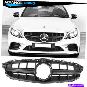 CO GAp[c 19-20xcCNXW205 C300AMGJz[tAMGhO Fits 19-20 Benz C Class W205 C300 Vertical AMG Unpainted Grille W/ Camera Hole