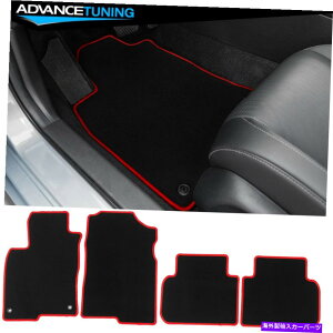 CO GAp[c 22-23z_VrbNZ_iCtA}bgJ[ybg4pcsubNbhGbW Fits 22-23 Honda Civic Sedan Nylon Floor Mats Carpets 4PCS Black With Red Edge