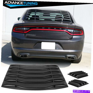 CO GAp[c tBbg11-22_bW`[W[V1X^CAEBhE[o[w/TChNH[^[XN[vxg Fits 11-22 Dodge Charger V1 Style Rear Window Louver w/ Side Quarter Scoop Vent