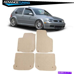 海外製 エアロパーツ 99-05 VW GLI MK4ゴルフMK4ジェッタMK4ベージュフロアマットフロントリアナイロンベージュ Fits 99-05 VW Gli Mk4 Golf Mk4 Jetta Mk4 Beige Floor Mats Front Rear Nylon Beige