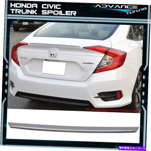 CO GAp[c 16-21z_VrbNx 10Ԗڂ̕؃gNX|C[yCg 16-21 Honda Civic X 10th ABS Trunk Spoiler Painted#NH830M Lunar Silver Metallic
