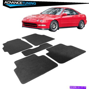 �C�O�� �G�A���p�[�c 94-01 ACURA INTEGRA 4DR�u���b�N�i�C�����t�����g�����A�J�[�t���A�}�b�g Fits 94-01 Acura Integra 4Dr Black Nylon Front & Rear Car Floor Mats�y���s�A���i�z