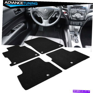 CO GAp[c tBbg13-20 Acura ILX 4DRubNiCtgtA}bgJ[ybg4PCS Fits 13-20 Acura ILX 4Dr Black Nylon Front Rear Floor Mats Carpets 4Pcs