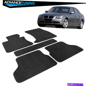 CO GAp[c tBbg04-09 E60 5V[Y4DR OEtgAJ[tA}bgubNiC Fits 04-09 E60 5 Series 4Dr OE Front Rear Car Floor Mats Black Nylon
