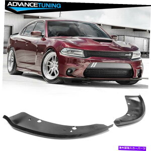 CO GAp[c tBbg15-22_bW[dSRTXLbgpbNtgop[bvXvb^[OXubN Fits 15-22 Dodge Charger SRT Scat Pack Front Bumper Lip Splitter Gloss Black