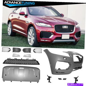 CO GAp[c 17-18WK[Fy[XSX^Ctgop[Jo[Ro[WW/O-PP Fits 17-18 Jaguar F-Pace S Style Front Bumper Cover Conversion w/ Grille - PP