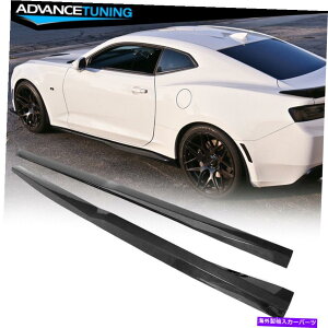 CO GAp[c tBbg16-22V{[J}ZL1X^CTChXJ[gbJ[plGNXeVJ[{t@Co[ Fits 16-22 Chevy Camaro ZL1 Style Side Skirt Rocker Panel Extension Carbon Fiber