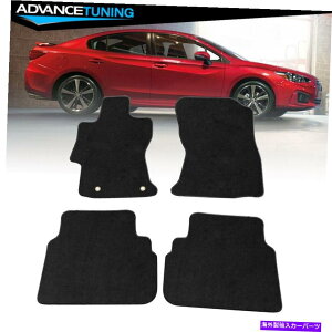 CO GAp[c 17-19XoCvbTƃNXgbNwrxZ_tA}bgJ[ybgubNiC Fits 17-19 Subaru Impreza & Crosstrek WRX Sedan Floor Mats Carpets Black Nylon