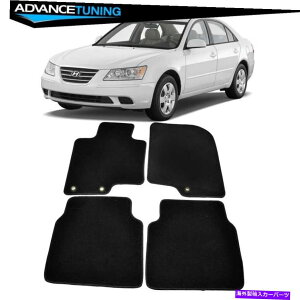 CO GAp[c tBbg10-12q_C\i^4DRubNiCtgAJ[tA}bg4PCS Fits 10-12 Hyundai Sonata 4Dr Black Nylon Front & Rear Car Floor Mats 4Pcs