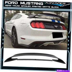 �C�O�� �G�A���p�[�c �t�B�b�g15-22�t�H�[�h�}�X�^���OGT350�X�^�C���g�����N�X�|�C���[�f�b�L���b�h�E�B���O�}�b�g�u���b�N�A�u Fits 15-22 Ford Mustang GT350 Style Trunk Spoiler Deck Lid Wing Matte Black ABS