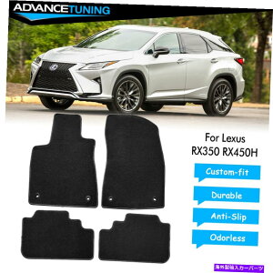 CO GAp[c 16-21 LEXUS RX350 RX450HiCtA}bgJ[ybg4PCS-ubN Fits 16-21 Lexus RX350 RX450H Nylon Floor Mats Carpet 4pcs - Black