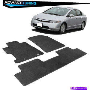 CO GAp[c tBbg06-11 CIVIC 2DR 4DR OEtBbggJ[tA}bgtgAubNiC Fits 06-11 Civic 2Dr 4Dr OE Fitment Car Floor Mats Front & Rear Black Nylon